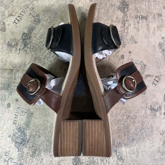 DANSKO Leather Lenny Buckle Double Strap Sandals - Picture 6 of 14